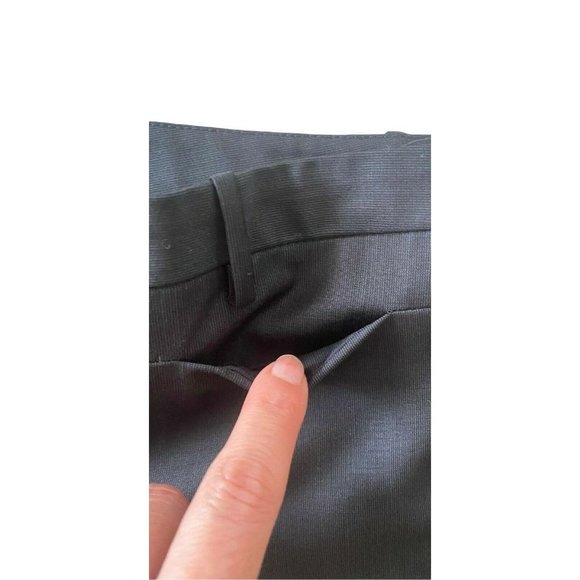 Halston Heritage Charcoal Gray Wool Career Classic Wide Leg Pants Size 12 NEW - Picture 4 of 10